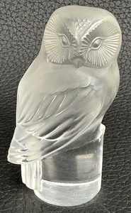 lot 147 image: Lalique Crystal Wise Owl - Signed
