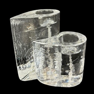 lot 40 image: Kosta Boda Sweet Heart Candle Holders