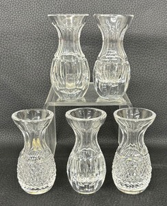 lot 133 image: Five Elegant Waterford Crystal Bud Vases