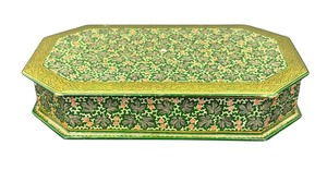 lot 161 image: Vintage Lined Dresser Box by Sun Shine Alley of India