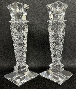 lot 240 image: Towle Tall Crystal Candlestick Holders