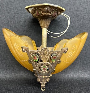 lot 68C image: Antique Art Deco Ceiling Light