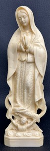 lot 95C image: Praying Madonna Alabaster Statue - Marked G.R.