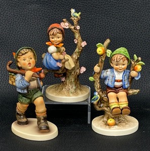 lot 168C image: Three Hummel Figurines including Apple Tree Boy, The Run Away and Hummel Figurine Apple Tree Girl