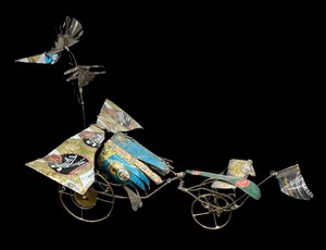 lot 237 image: Vintage Unique Beer Can Bird Artistic Piece