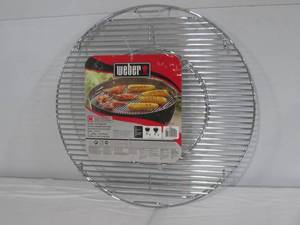 lot 33 image: Weber Hinged Replacement Cooking Grate with Removable Center for 22-12 in. Charcoal Grill