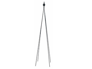 lot 19 image: Fleur-De-Lis Garden Trellis Tool, 78 in. Tall Black Powder Coat Finish