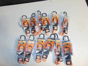 lot 44 image: 12 Pack Keeper - 10 in. to 54 in. Adjustable Flat Bungee Cord,