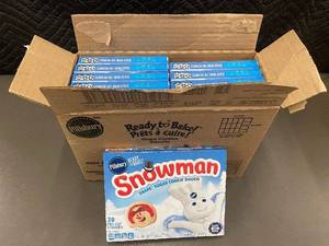 lot 13 image: Case of 12 Packs of Pillsbury Snowman Pre-Cut Sugar Cookie Dough