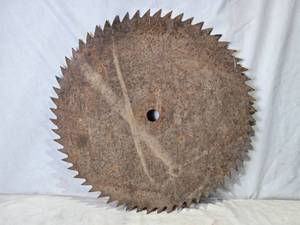 lot 13 image: Large Vintage Circular Saw Blade - 24 inch Diameter