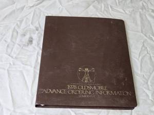 lot 58 image: 1978 Oldsmobile Advance Ordering Information Manual