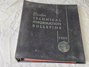 lot 61 image: 1959 Oldsmobile Dealer Technical Information Bulletins Binder