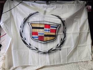 lot 65 image: Cadillac Flag with Logo and Grommets - 3x5 Feet