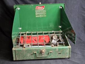 lot 123 image: Coleman Camp Stove Model 414 with Rusted Exterior