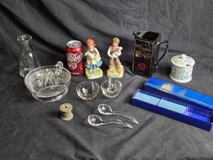 lot 138 image: Glassware, Figurines, and Avon Soaps