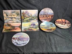 lot 141 image: Decorative Plates and Wall Art by Terry Redlin and Thomas Kinkaid