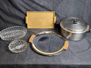 lot 144 image: Glass Dishes and Metal Cookware