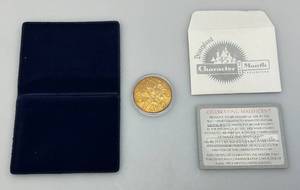 lot 172 image: Vintage Disneyland 45th Anniversary Character Of The Month Maleficent Collectors Coin (NIB)