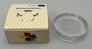 lot 174 image: Vintage Large 3 12 Round Crystal Disney Team Paperweight In Original Walt Disney World Box (NIB)