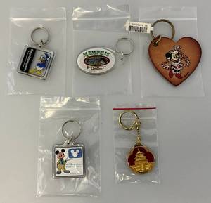 lot 188 image: Misc. Vintage Disney Collectors Key Chains Including Donald Duck And More
