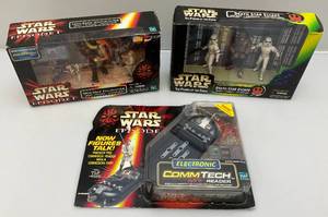 lot 8 image: Misc. 1990s STAR WARS Episode I & The Power Of The Force Collectibles (NIB) Boxes Show Signs Shelf Wear