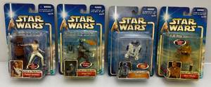 lot 19 image: 2002 STAR WARS Attack Of The Clones Action Figures (NIB)  Packaging Shows Signs Of Wear