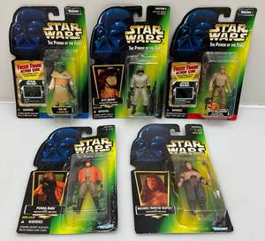 lot 21 image: 1996-97 STAR WARS Power Of The Force Action Figures (NIB) Packaging Shows Signs Of Wear