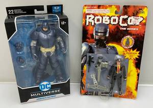 lot 25 image: Misc. Action Figures Including DC Batman & Robo Cop (NIB) Packaging Shows Signs Of  Wear