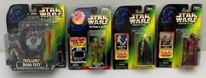 lot 29 image: Misc. 1990s STAR WARS Action Figures (NIB) Packaging Shows Signs Of Wear