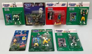 lot 63 image: Misc. 1990s Starting Lineup Action Figures (NIB) Pacaging Shows Signs Of Shelf Wear