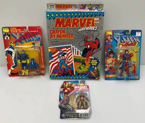 lot 73 image: Misc. Marvel Collectibles Including Action Figures (NIB) & More Packaging Show Signs Shelf Wear