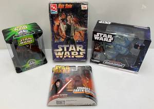 lot 79 image: Misc. STAR WARS Collectible Items (NIB) Packaging Shows Signs Of Shelf Wear