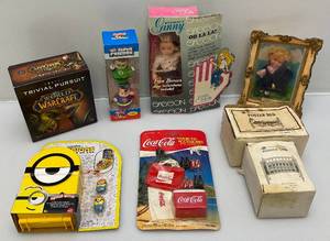 lot 97 image: Misc. Vintage Collectibles Including Coca-Cola, War Craft, & More