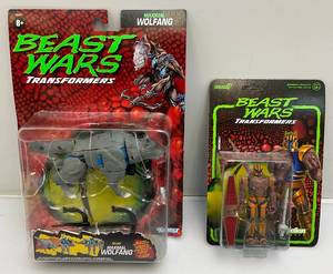 lot 102 image: Beast Wars Transformers Action Figures Including Dinobot & Deluxe Maximal Wolfang (NIB) Packaging Shows Signs Of Shelf Wear