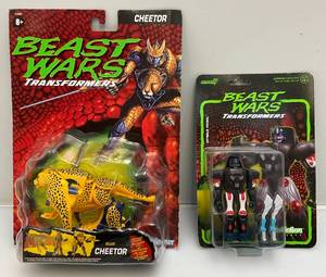 lot 103 image: Beast Wars Transformers Action Figures Including Optimus Primal & Deluxe Cheetor (NIB) Packaging Shows Signs Of Shelf Wear