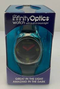 lot 108 image: EST. $150.00 - $200.00 Vintage Infinity Optics Watch With Built-In Black Light (NIB)