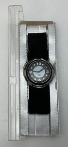 lot 109 image: Est. $275.00 - $375.00 1990s Black & Silver POP Swatch Swiss Made (NIB) Crack In Plastic Case