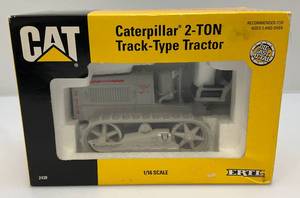 lot 202 image: Vintage Ertl CAT Die Cast Caterpillar 2-Ton Track-Type Tractor 116 Scale (NIB) Box Show Shelf Wear