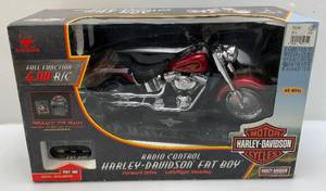 lot 213 image: New Bright Brand Radio Controlled Harley Davidson Fat Boy (New Open Box)