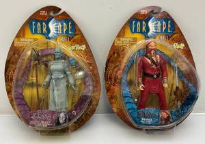 lot 235 image: Misc. Far Scape Series One By Toy Vault Zhaan & Dargo Action Figures (NIB) Packaging Has Shelf Wear