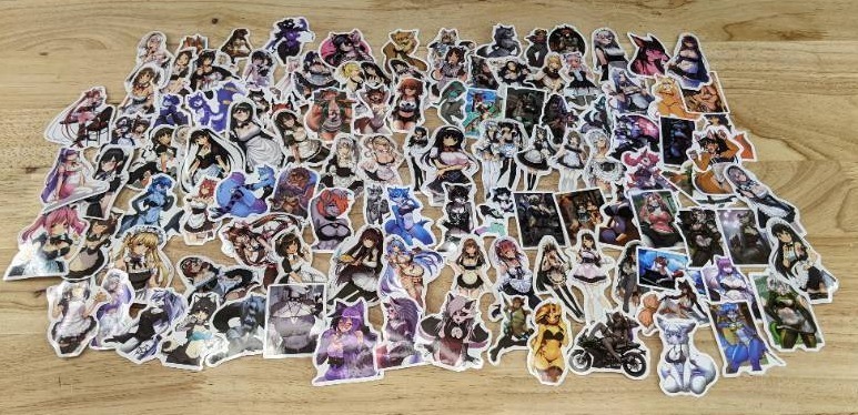lot 20G image: 110 New Anime Girls Stickers N