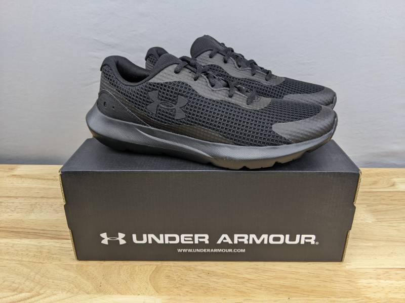 lot 70A image: Brand New Under Armour UA Surge 3 Black Athletic Shoes Mens 11 X