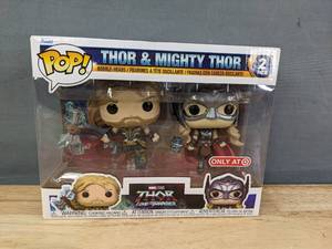lot 66J image: Brand New Funko Pop Thor & Mighty Thor Marvel Studios Thor Love & Thunder Figure V