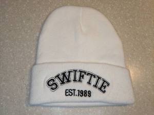 lot 404 image: New Swiftie Hat Est.1989 White With Black Stitching P