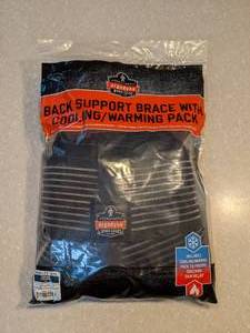 lot 410 image: New Tenacious Work Gear Ergodyne Back Support Brace With Cooling And Warming Pack Size XL R