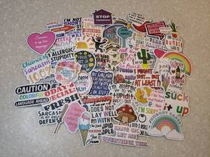 lot 412 image: 50 Total Brand New Sarcastic Stickers P