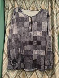 lot 417 image: New Womens Long Sleeve Top Blue Size 2X P