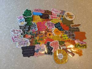 lot 422 image: 50 Total Brand New Uplifting Positive Stickers P