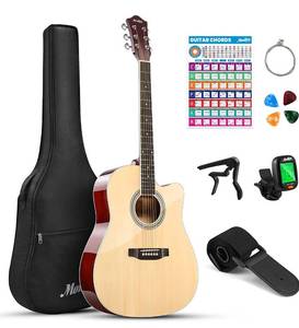 lot 141 image: Brand New Moukey 41 Acoustic Guitar for Beginners Adults B