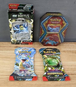 lot 91 image: Brand New Pokemon Trading Cards includes exBattle Deck, Stellar Crown, and Twilight Masquerade I